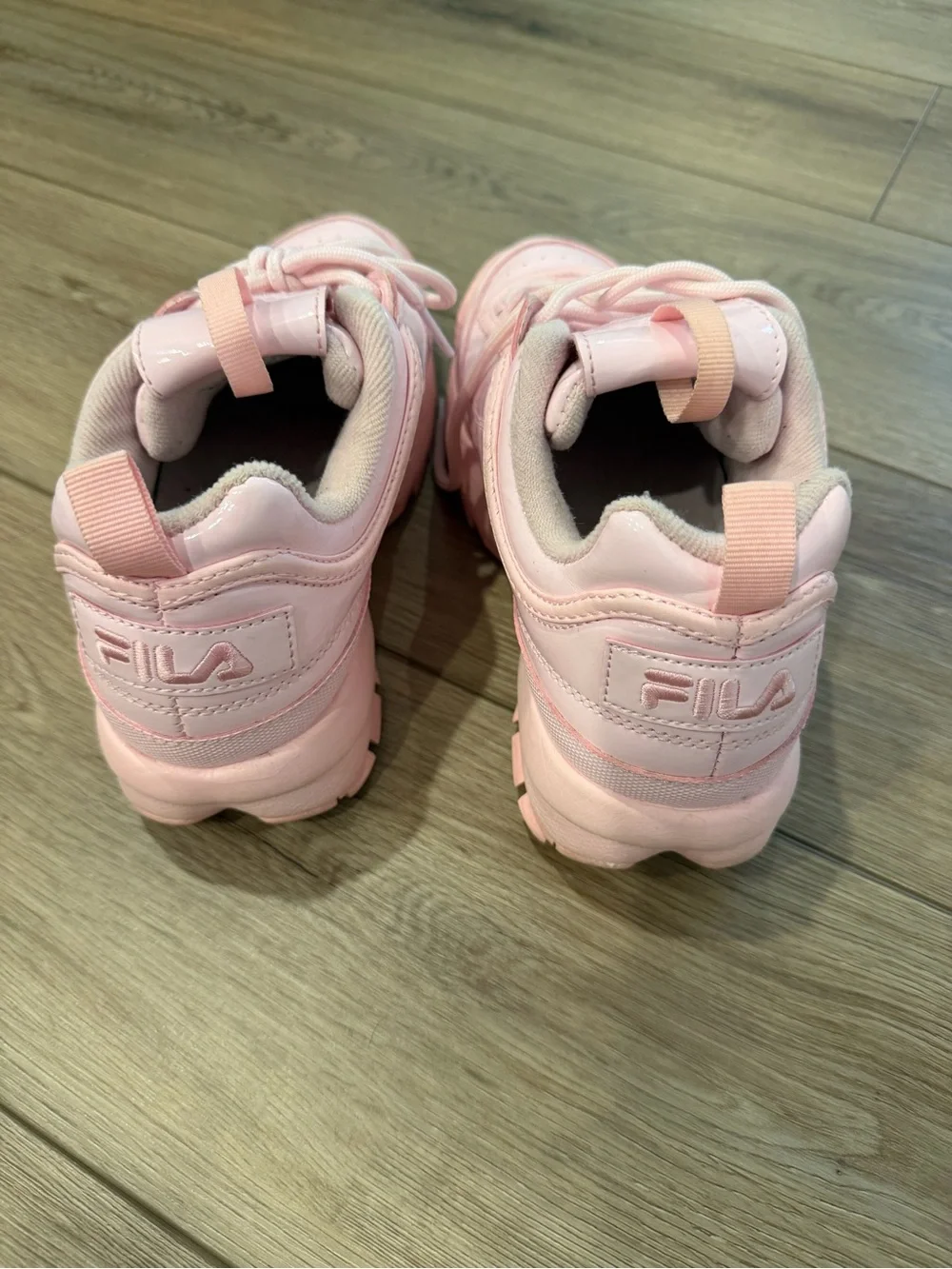 Fila Women's Pink Lace-Up Chunky Sneakers